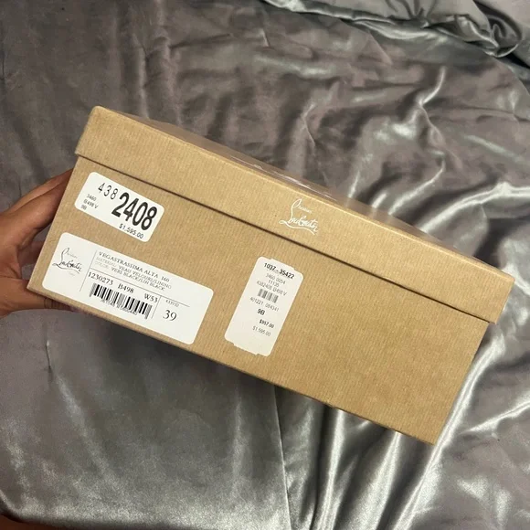 Christian Louboutin Black Platform Heels with Red Soles - Picture 3 of 3